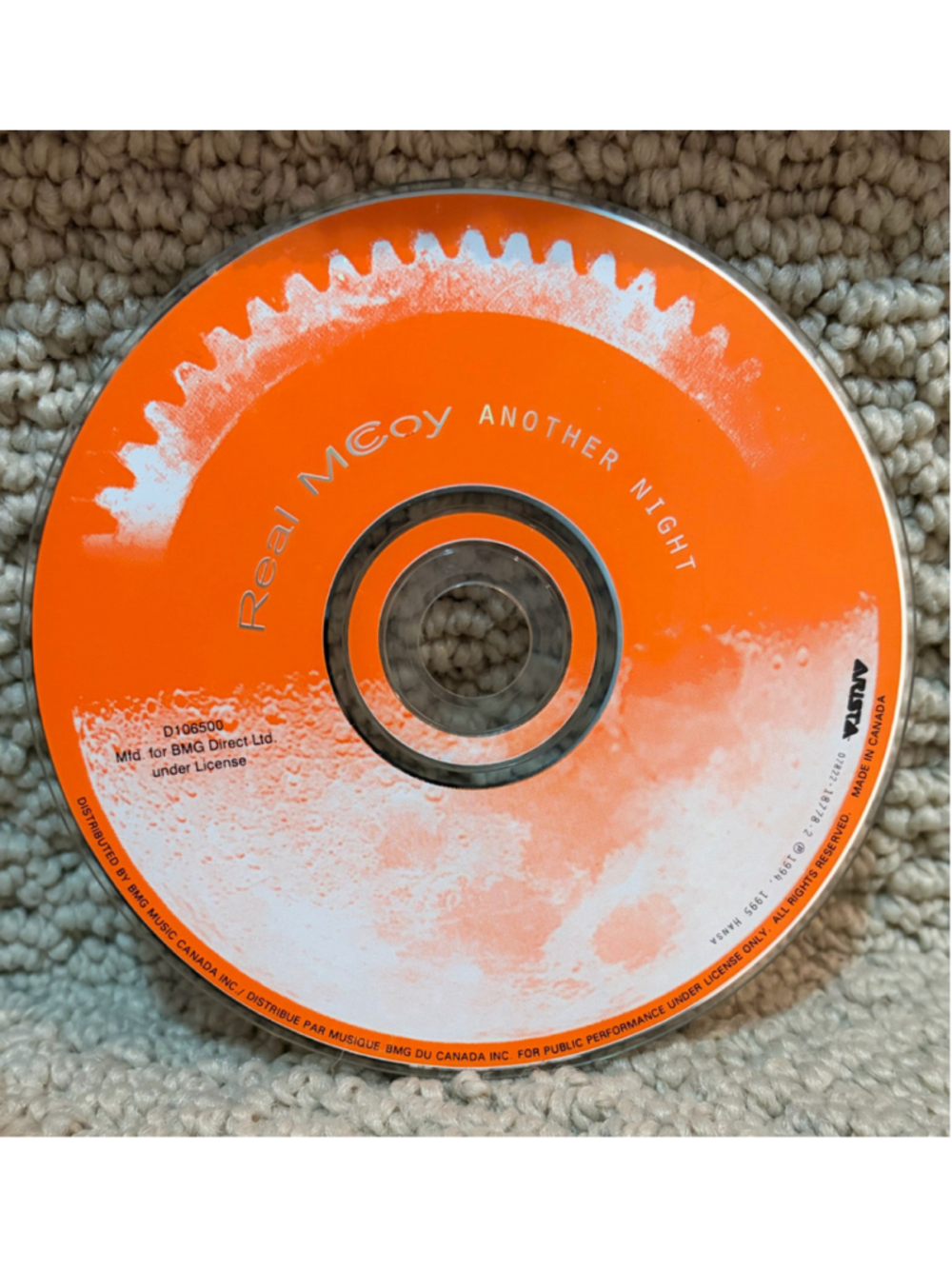Real McCoy Another Night Audio CD Standard One Size Orange White